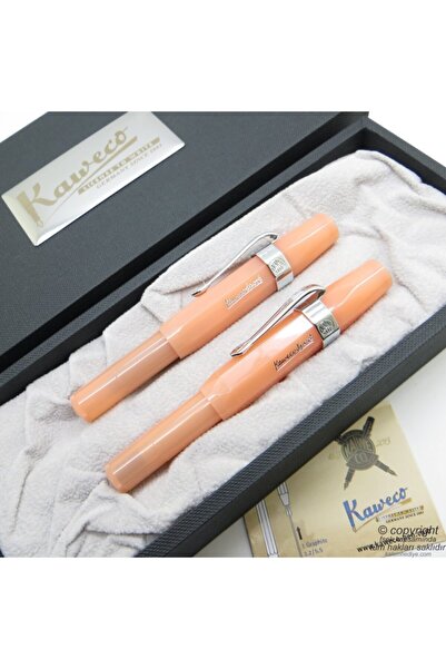 Kaweco Frosted Sport Şeftali Kalem Seti Roller Kalem + Dolma Kalem Set | Isme...