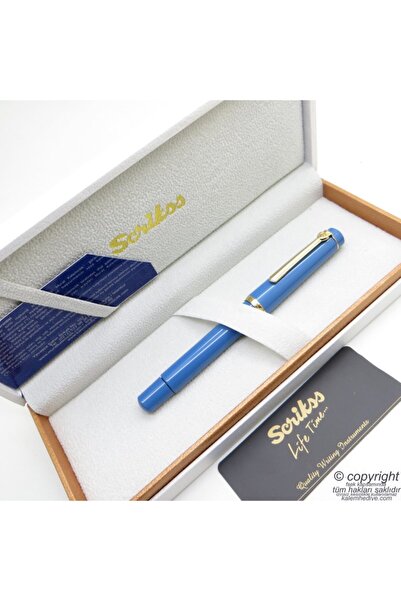 Scrikss 419 Dolma Kalem Mavi | Kalem | Isme Özel Kalem | Hediyelik Kalem