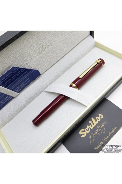 Scrikss 419 Dolma Kalem Bordo Altın | Kalem | Isme Özel Kalem | Hediyelik Kalem