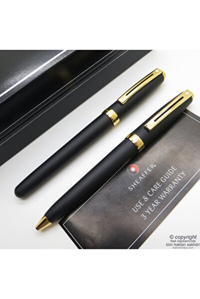 Sheaffer Prelude Mat Siyah Altın Dolma Kalem + Tükenmez Kalem Set 346 | Isme ...