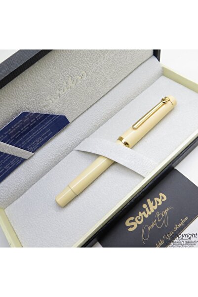 Scrikss 419 Dolma Kalem Krem Altın | Kalem | Isme Özel Kalem | Hediyelik Kalem