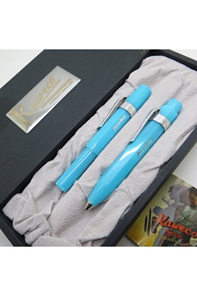 Kaweco Frosted Kalem Seti Turkuaz | Dolma Kalem + Tükenmez Kalem Set | Isme Ö...
