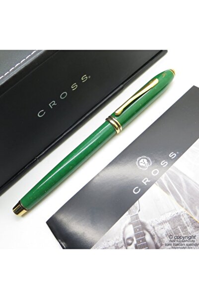 Cross Townsend 676 Yeşim Taşı - Altın Dolma Kalem | Isme Özel Kalem