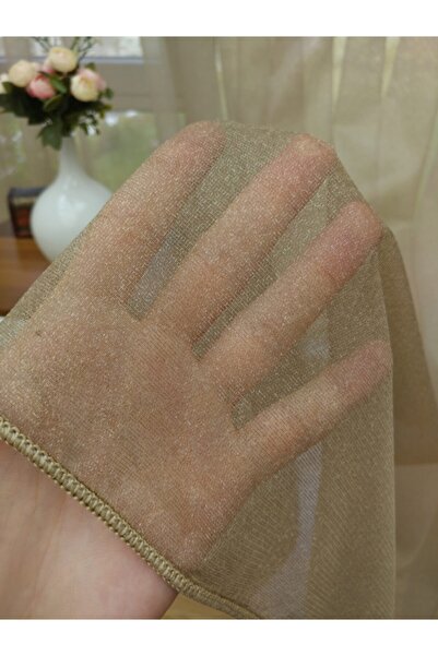 Esse Home Haki - Vizon Ekru Geçişli Düz Tül Perde, 150x260, Seyrek Pile, 1/2