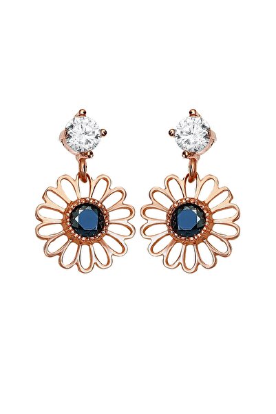 Argentum Concept 925 Ayar Gümüş Mini Sallantılı Çiçek Küpe