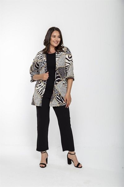 Seamoda Chain Print Jacket-ecru