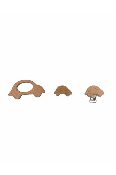 Özene Bezene Wooden Ring, Clip, Bead Set (car)
