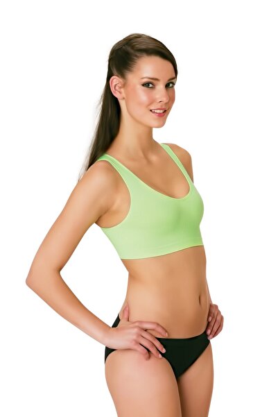 Emay Ženski crno-belo-zeleni Bez šavova Oblikuje figuru grudnjak s kopčom, pa...