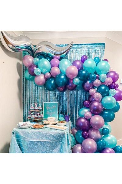 kidspartim Mermaid Balloon Chain Set