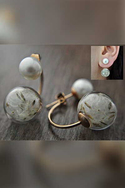 LADYMİRAGE Polen Rose Gold Incili Küpe