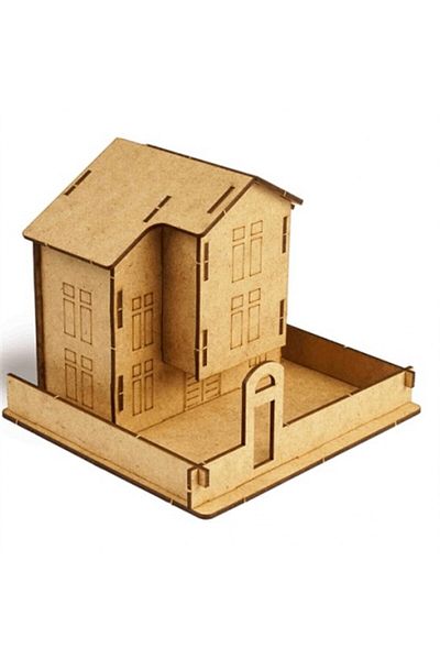 quilling Model Saffronboll House Wooden Model Saffronboll House Natural Painting Model Educational Model Painting House