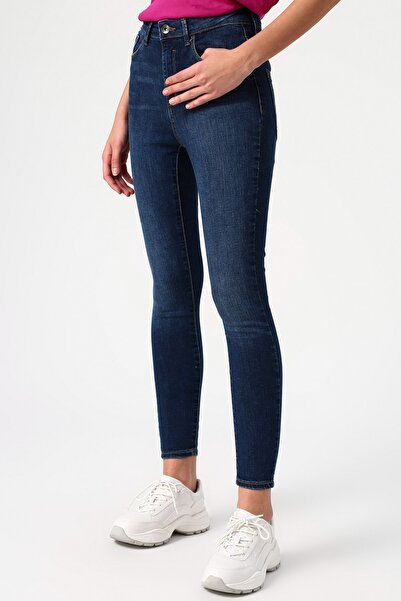 Vero Moda Blaue Damen-Jeans mit schmalem Bein in dunkler Farbe 10193326 VMSOPHIA