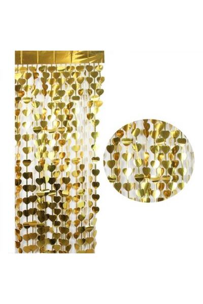 kidspartim Μεταλλισμένο χρυσό φόντο με κρεμαστό στοιχείο