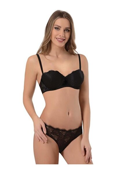 NBB 4642 Γυναικείο Σετ Σουτιέν Μαύρο Ελαφρύ Στήριγμα