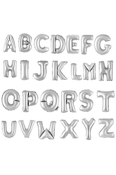 Aker Hediyelik Balon din folie de argint cu litera N 100 cm 40 inchi Material...