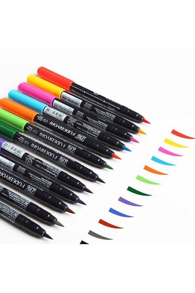 Zig Fudebiyori Brush Pen Brush Tip Pen Set 24 Colors
