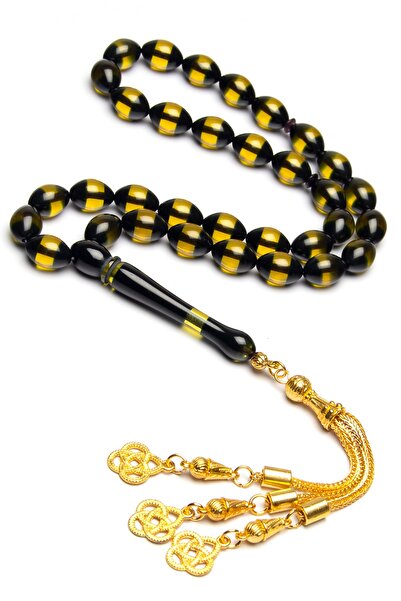 OTTOTESBİH Mărgele de rugăciune din pulbere parfumată cu vermiculit galben cadou