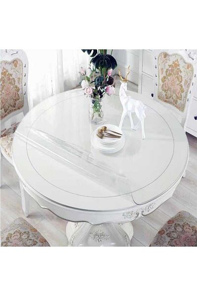 Nurteks Transparent PVC Tablecloth 2.4 Mm 80 Cm Diameter Round