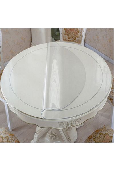 Nurteks Transparent PVC Tablecloth 2.4 Mm 80 Cm Diameter Round