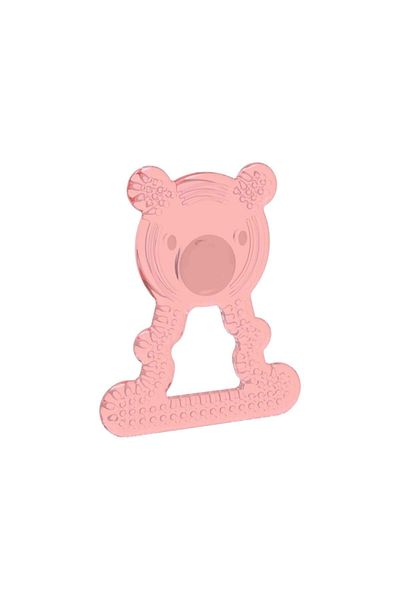 Babysoft عضاضة أسنان وحنك فاخرة بتصميم خاص بنمط الدب الوردي للفتيات/الصبي