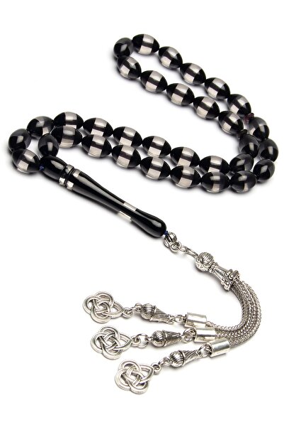 OTTOTESBİH Mărgele de rugăciune cu parfum de vermiculit negru - Chihlimbar cadou