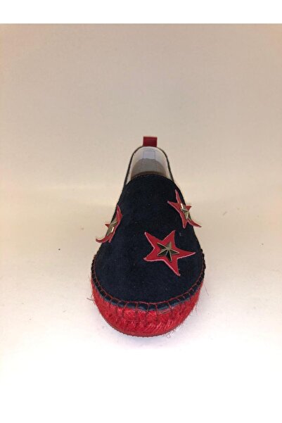 ANGELİNA JONES ЖІНОЧІ ТЕМНО-СИНІ ТУФЛІ-МОКАСИНИ З НАТУРАЛЬНОЇ ШКІРИ ІЗ ЗАМШІ НА ЕСПАНДЕРНІЙ ПІДОШВІ