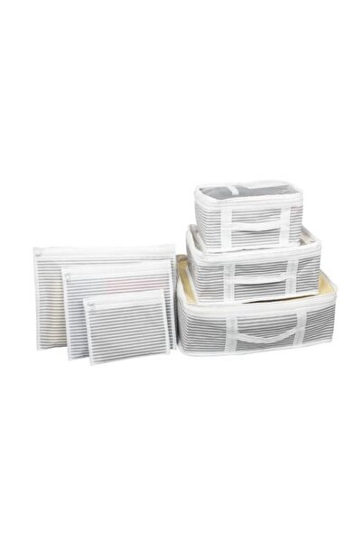 Harika ikizler Unisex Beyaz-Gri Valiz Duzenleyici Seyahat Organizer I M Boy