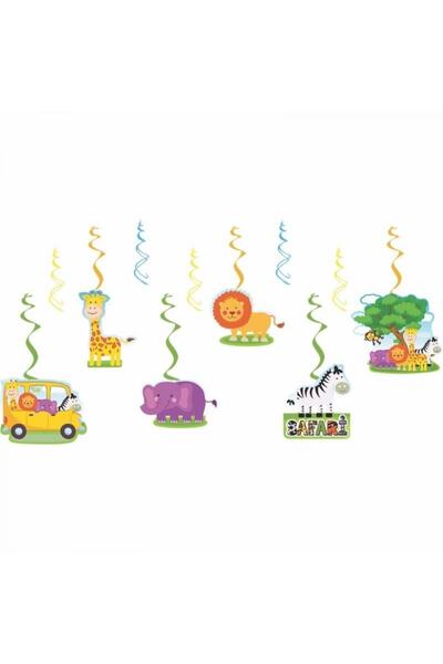 kidspartim Ornament de tavan Safari din 6 piese