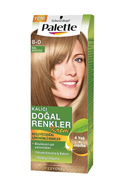 Palette Saç Boyası 8 0 Bal Köpüğü Kalıcı Doğal Renkler