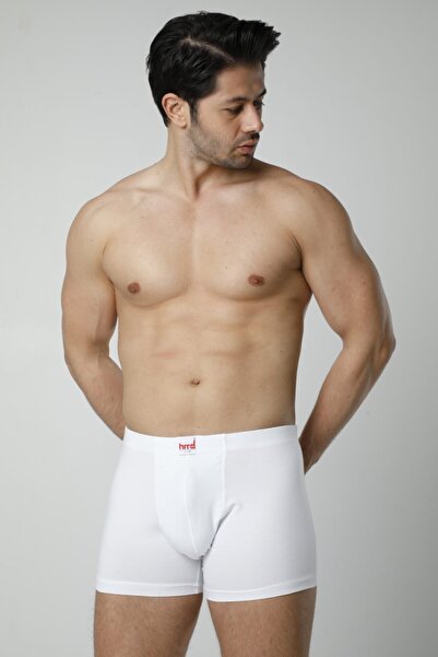 Hmd Ανδρικά Μπόξερ Λευκό Βαμβακερό Λευκό Lycra