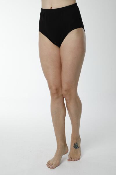 Hmd 1003 Chiloți Bato cu nervuri din bumbac, negri, cu textura confortabilă