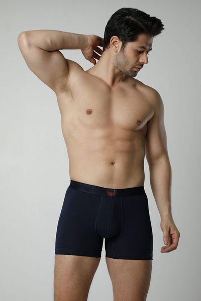 Hmd Ανδρικό μπόξερ Navy Blue Cotton Navy Blue Lycra