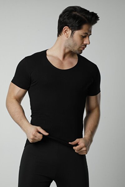 Hmd 3-Piece Men's Cotton Black Collar Open Bicycle Collar & Wide Collar & Lycra Comfortable Texture