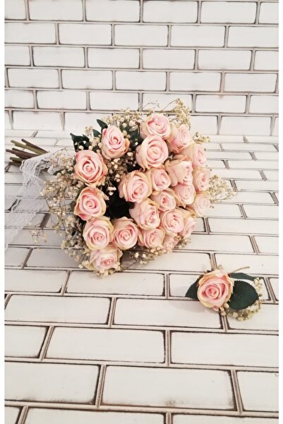 Yapay Çiçek Deposu Cipso Karnavalı Pudra Pembesi Gelin Çiçeği 2li Set Pembe