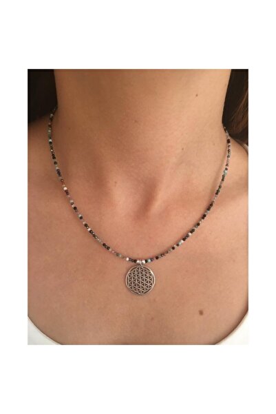 Roma Silvers Yaşam Çiçeği Doğal Taş Kolye