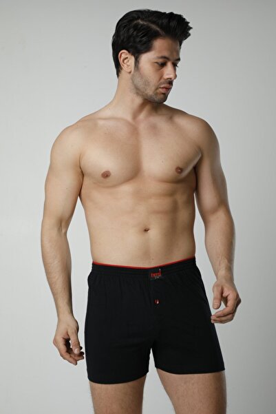 Hmd Μοντέλα 305 - Μαύρα ανδρικά σλιπ μπόξερ 3 τεμαχίων, βαμβακερά και λύκρα, λεπτομέρεια με κουμπιά