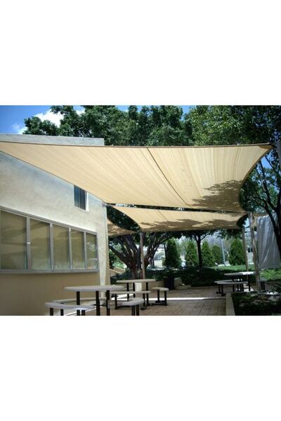 Ekodoğa Gölgelik File Krem 3x6 Metre Bahçe Gölgelik Filesi Gölgelik Örtü Gölg...