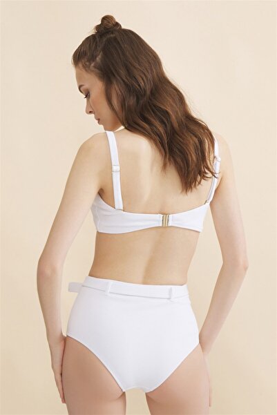 AQUELLA Women's White Strapless Bikini Set