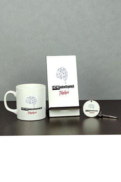 Hediyelen Elektronörofizyoloji Teknikeri Üçlü Set (kupa + Telefon Standı + An...