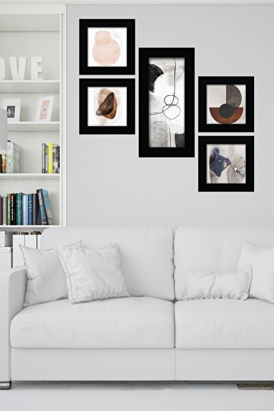 Cadran Collage Style 5 Parçalı Mdf Tablo Atf268