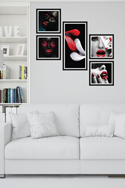 Cadran Collage Style 5 Parçalı Mdf Tablo Atf273