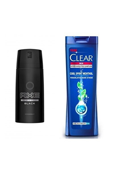 Axe Black Erkek Deodorant 150ml + Clear Cool Sport Menthol Şampuan 180 Ml Set