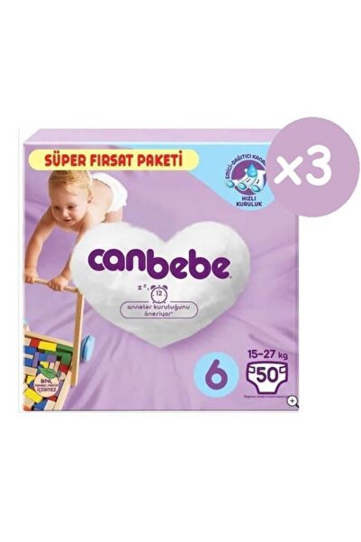 Canbebe Super Deal Package Baby Diapers Size 6 50x3 150 Pieces