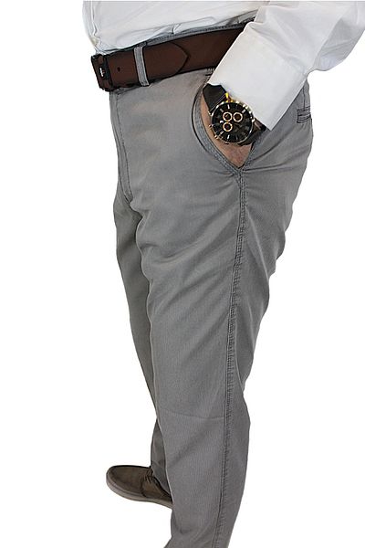TANİŞ GİYİM Patterned Lycra High Waist Linen Trousers
