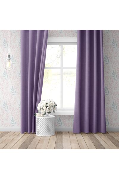 KARNAVAL HOME Karnaval Lila Işık Geçirmez Blackout Karartma Fon Perde Tek Kanat 180x260 Cm