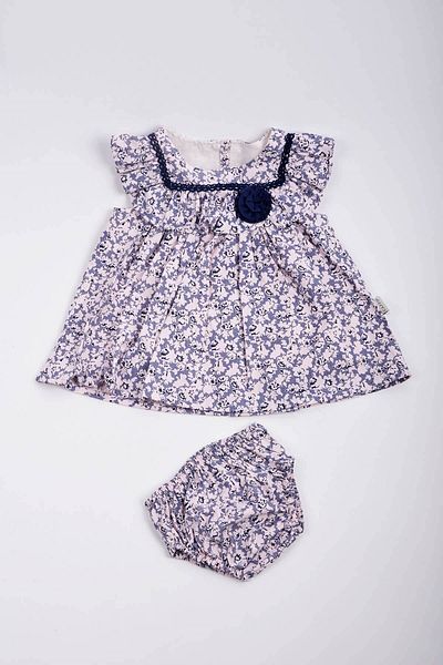 Capps Baby Girl Floral Patterned Dress Pantyhose Set