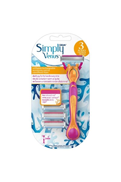 Gillette Venus Simply aparat de ras pentru femei și 3 lame de ras de schimb mrcn7702018366286