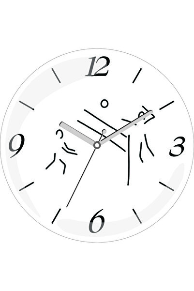 3M Ceas de perete din sticlă reală, silențios, cu bombă de acarieni, pentru v...