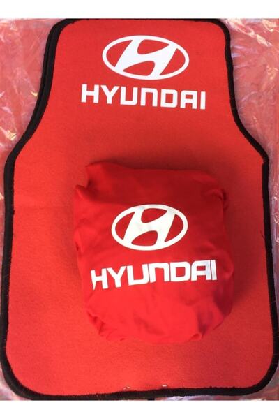 Universal Hyundai Kırmızı Servis Kılıfı ve Hyundai Paspas Seti