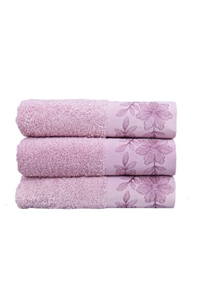 Minteks Παστοράλ 3 Τεμάχια 50x90cm Αερ. Tk. - Μαργαριτάρι βύσσινο